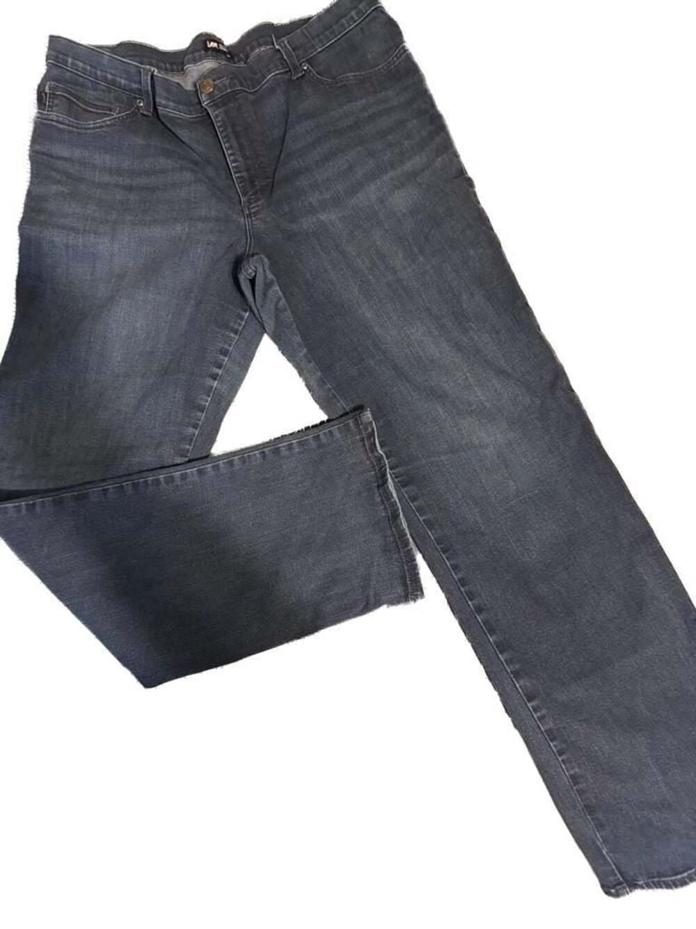 Lee Women's Straight Leg Dark Wash Stretch Denim Jeans Size 18 Long